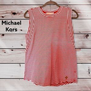 NWT: Michael Kors Red & White Stripe Top‎